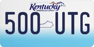 KY license plate 500UTG