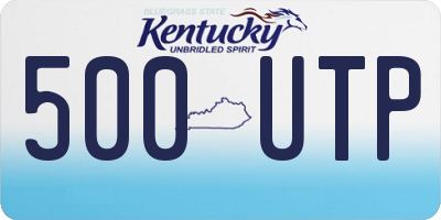 KY license plate 500UTP