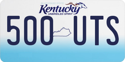 KY license plate 500UTS