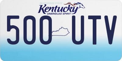 KY license plate 500UTV