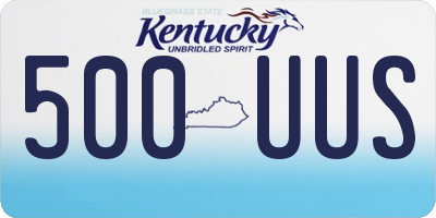 KY license plate 500UUS