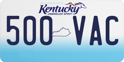 KY license plate 500VAC