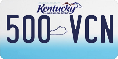 KY license plate 500VCN