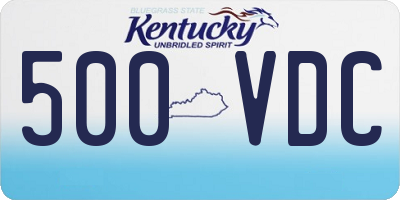 KY license plate 500VDC