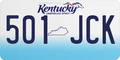 KY license plate 501JCK