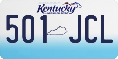 KY license plate 501JCL