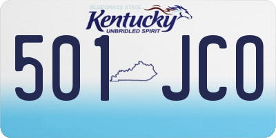 KY license plate 501JCO