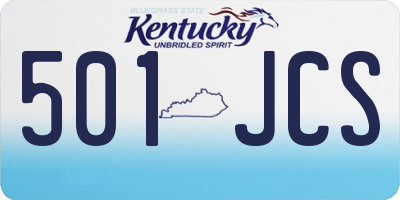 KY license plate 501JCS