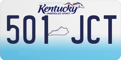 KY license plate 501JCT