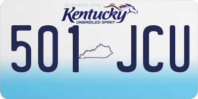 KY license plate 501JCU
