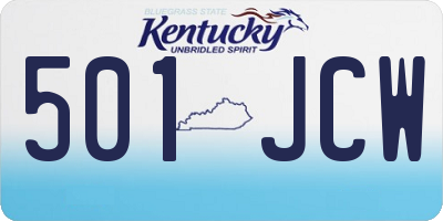 KY license plate 501JCW