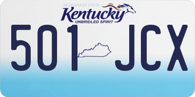 KY license plate 501JCX