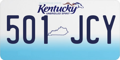 KY license plate 501JCY