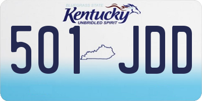 KY license plate 501JDD