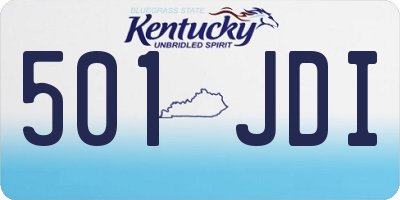 KY license plate 501JDI