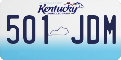 KY license plate 501JDM