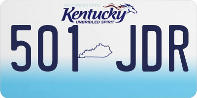 KY license plate 501JDR