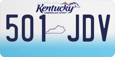 KY license plate 501JDV