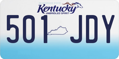 KY license plate 501JDY