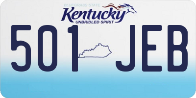 KY license plate 501JEB