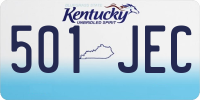 KY license plate 501JEC