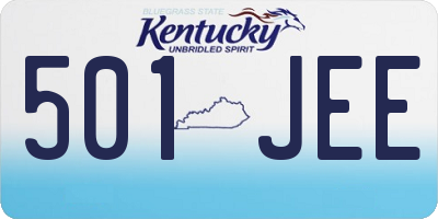 KY license plate 501JEE