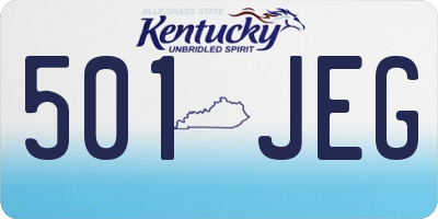 KY license plate 501JEG