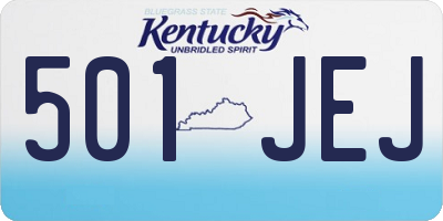 KY license plate 501JEJ