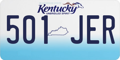 KY license plate 501JER