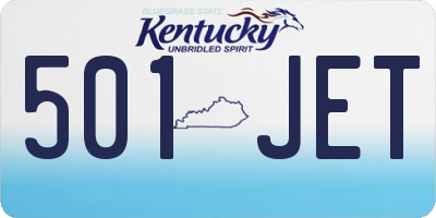 KY license plate 501JET