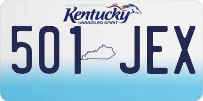 KY license plate 501JEX