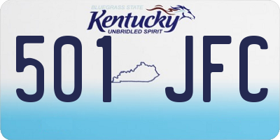 KY license plate 501JFC
