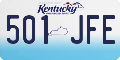 KY license plate 501JFE