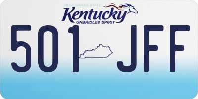 KY license plate 501JFF