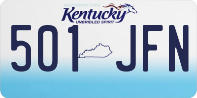KY license plate 501JFN