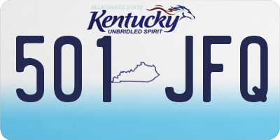 KY license plate 501JFQ