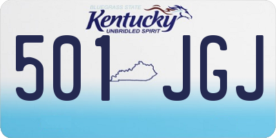 KY license plate 501JGJ