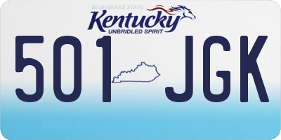KY license plate 501JGK