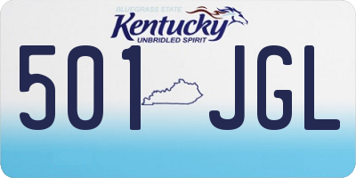 KY license plate 501JGL
