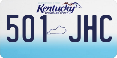 KY license plate 501JHC
