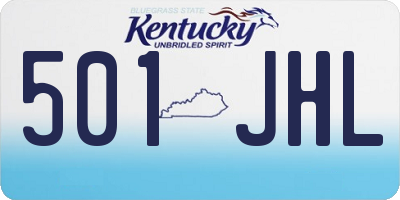 KY license plate 501JHL