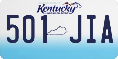 KY license plate 501JIA