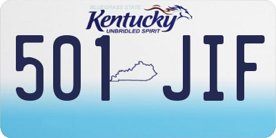 KY license plate 501JIF