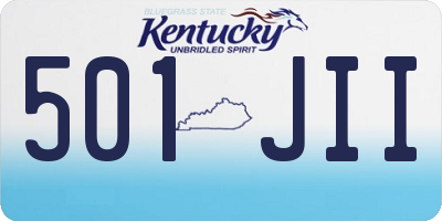 KY license plate 501JII