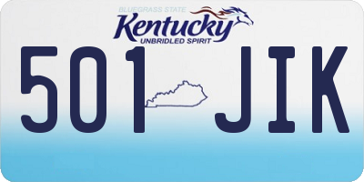 KY license plate 501JIK