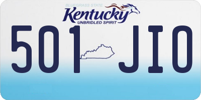 KY license plate 501JIO