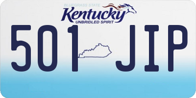 KY license plate 501JIP
