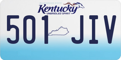 KY license plate 501JIV