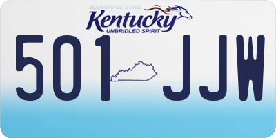 KY license plate 501JJW