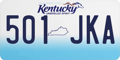 KY license plate 501JKA